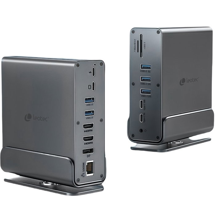 Leotec Docking Station 15 en 1 LEDS06 Gris Leotec Docking Station 15 en 1 LEDS06 Gris